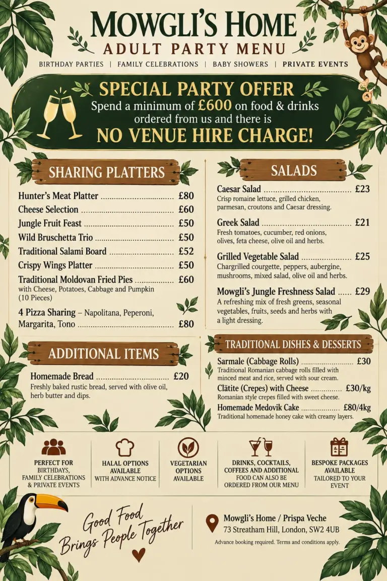 Adult Party Menu